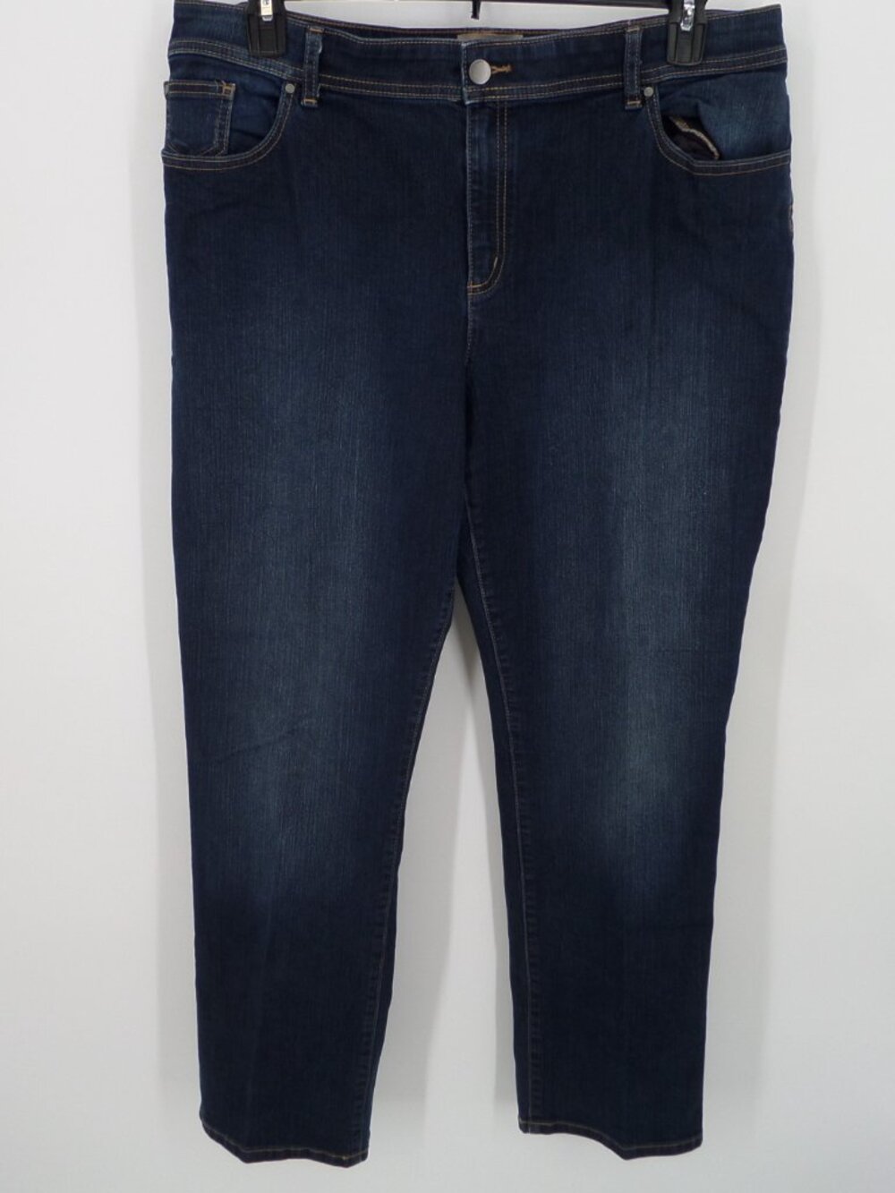 Chico's Women's Fall  Blue Straight Leg Jeans Size 3 Short US 16 EUC